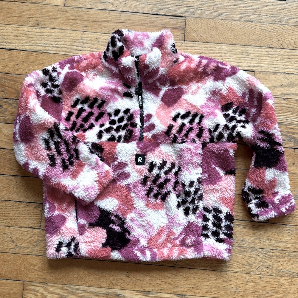 Reima Kids Turkikas Sweater Fleece Gender Neutral Size 116, 6Y in Magenta Purple